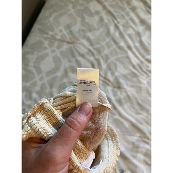 Pitusa cream pull on cover up pants burnout women’s - Picture 5 of 11